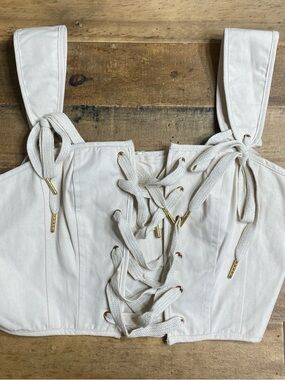 Lena Lace-Up Corset Tank Top